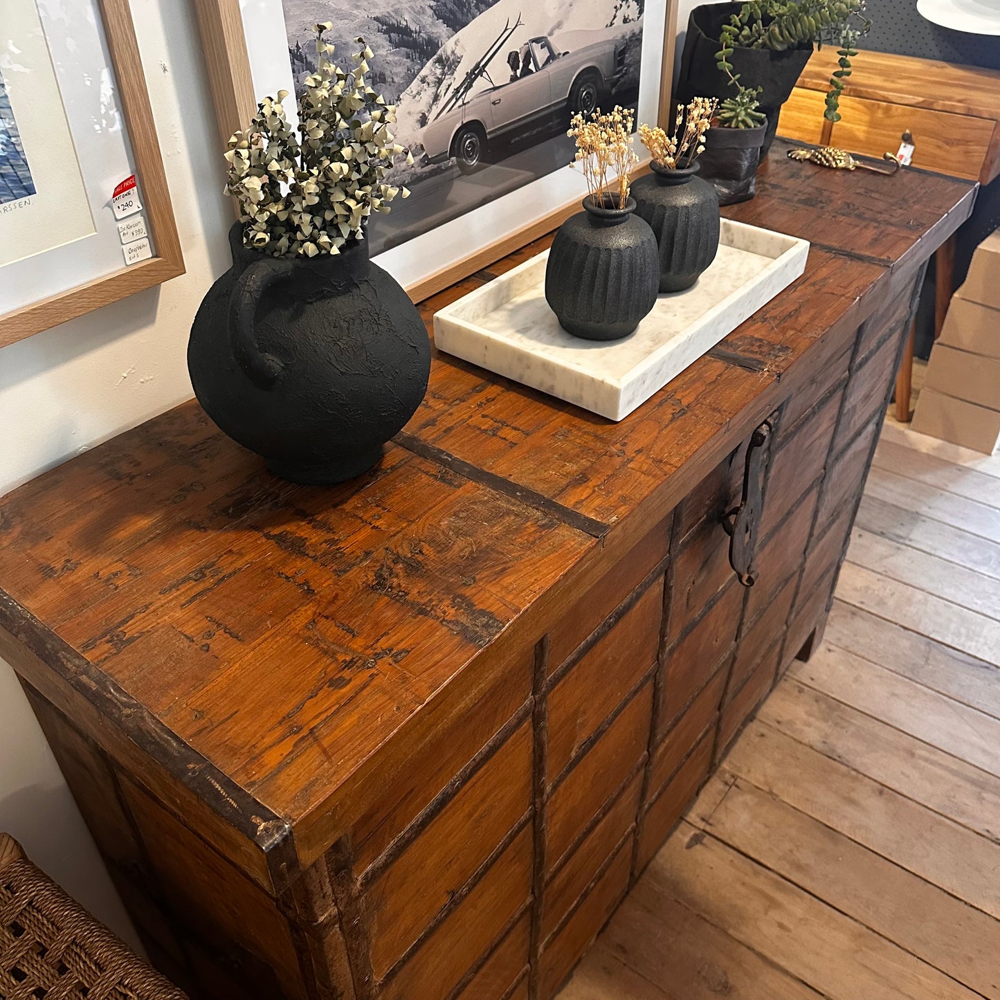 Vintage Teak Pitara Console 1320mm wide
