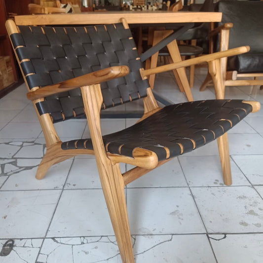 Cuban Woven Leather Armchair