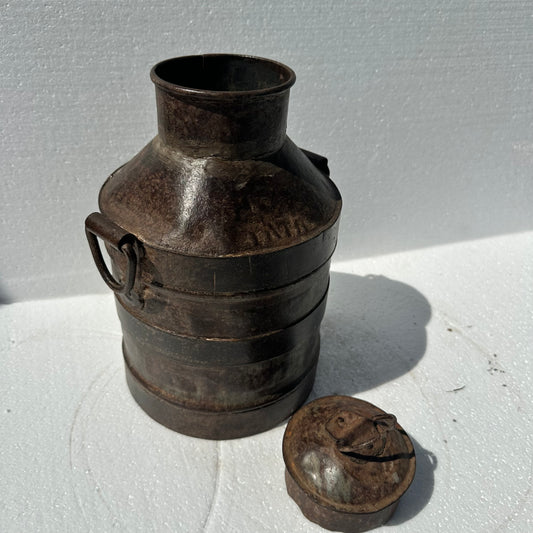 Vintage Indian Milk Can - small / large