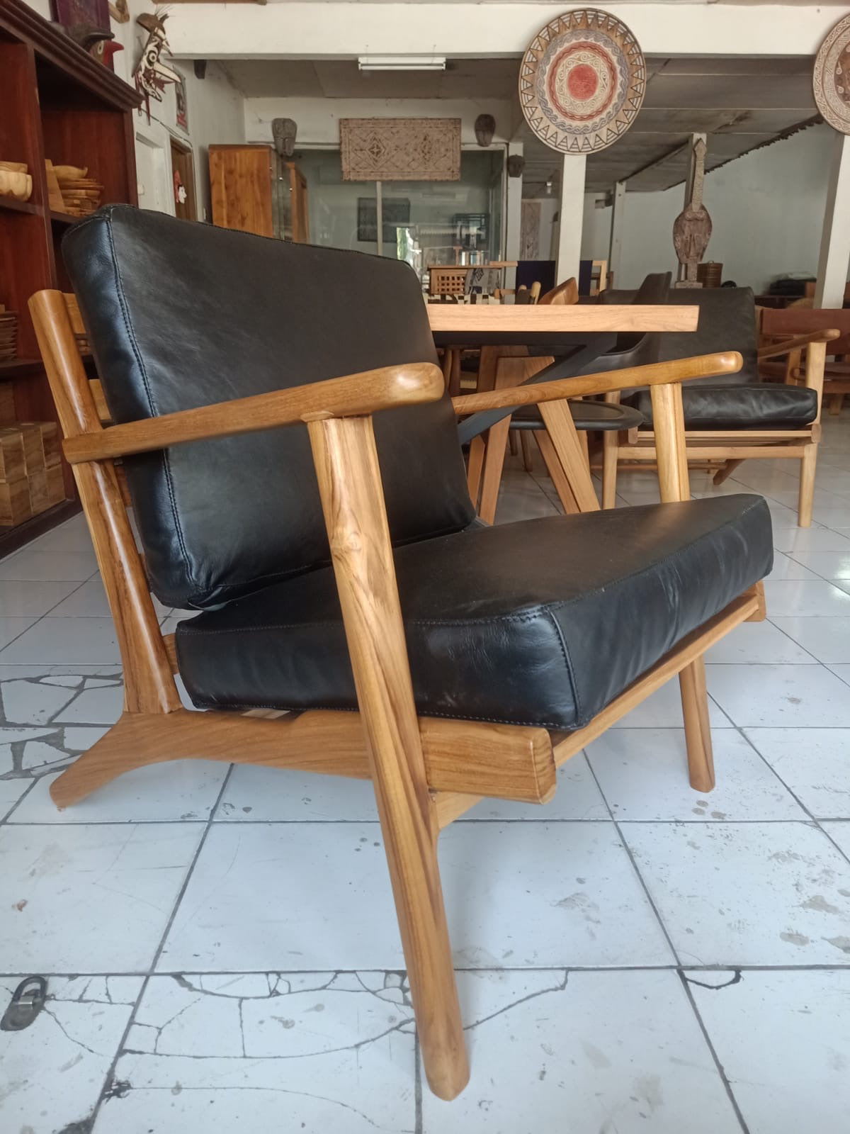 Havana Leather Armchair - Black