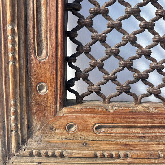 Vintage Timber & Iron Window Frame - Rajasthan
