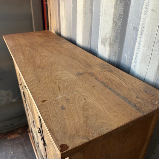 Vintage 7 Door Cabinet - iron bar detail