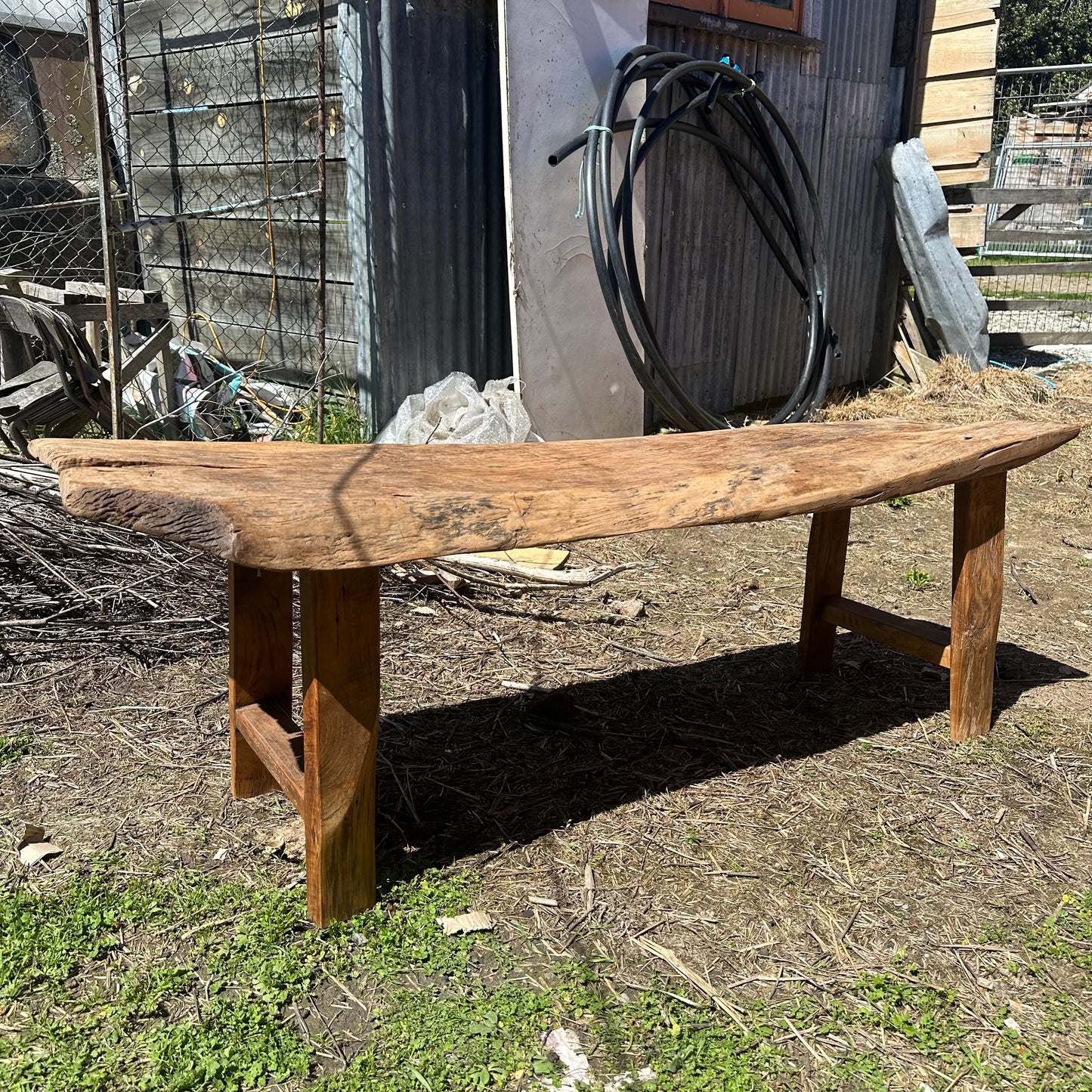 Vintage Rustic Blonde Bench - 1400mm long