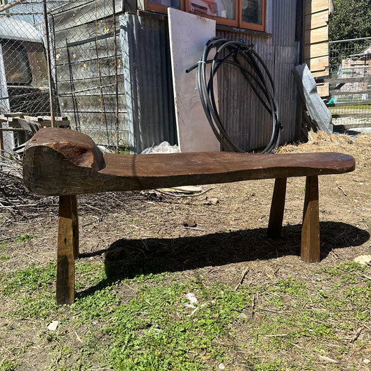 Roll Ended Vintage Teak Bench - 1350mm long