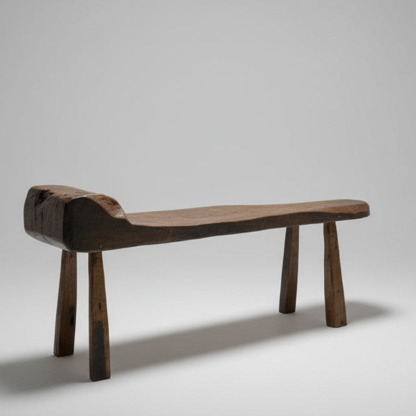 Roll Ended Vintage Teak Bench - 1350mm long
