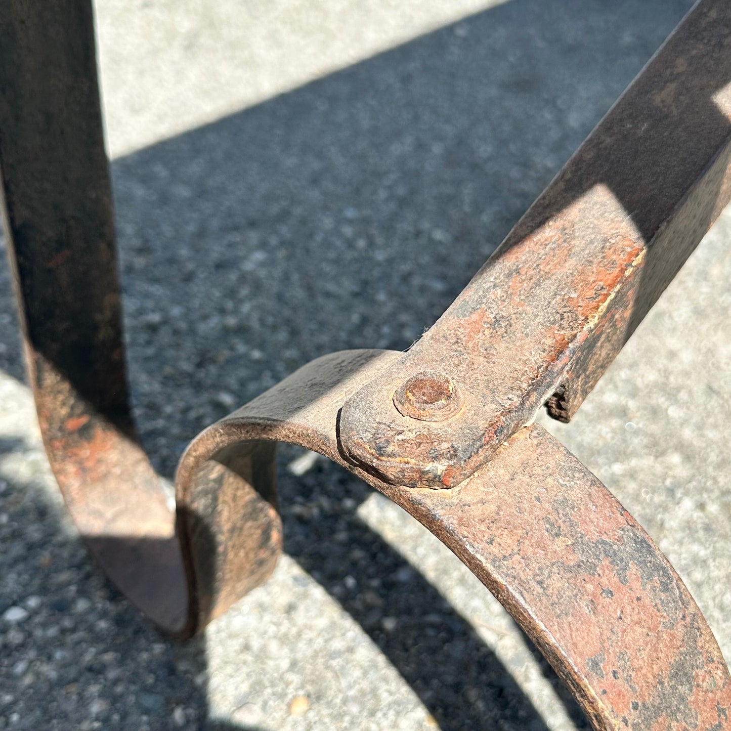 Vintage Bench Seat with Iron Legs