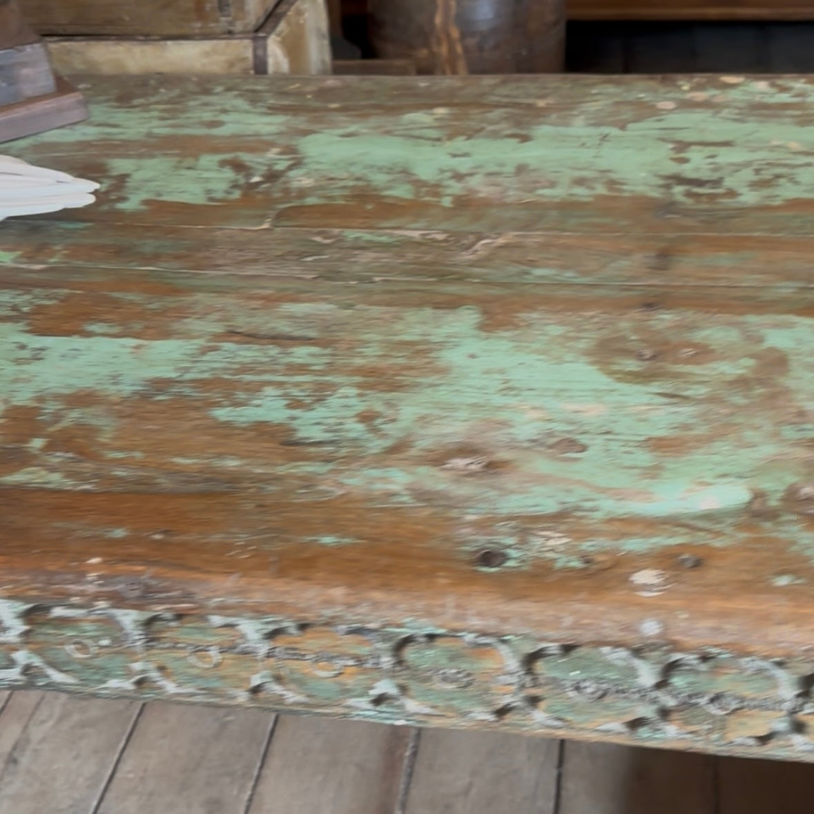 Vintage Green Indian Coffee Table
