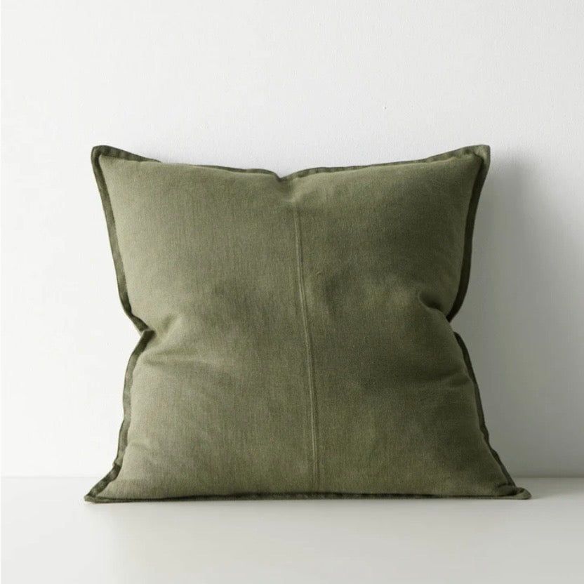 Como European Linen 60cm Cushion Cover & Feather Inner - colours available