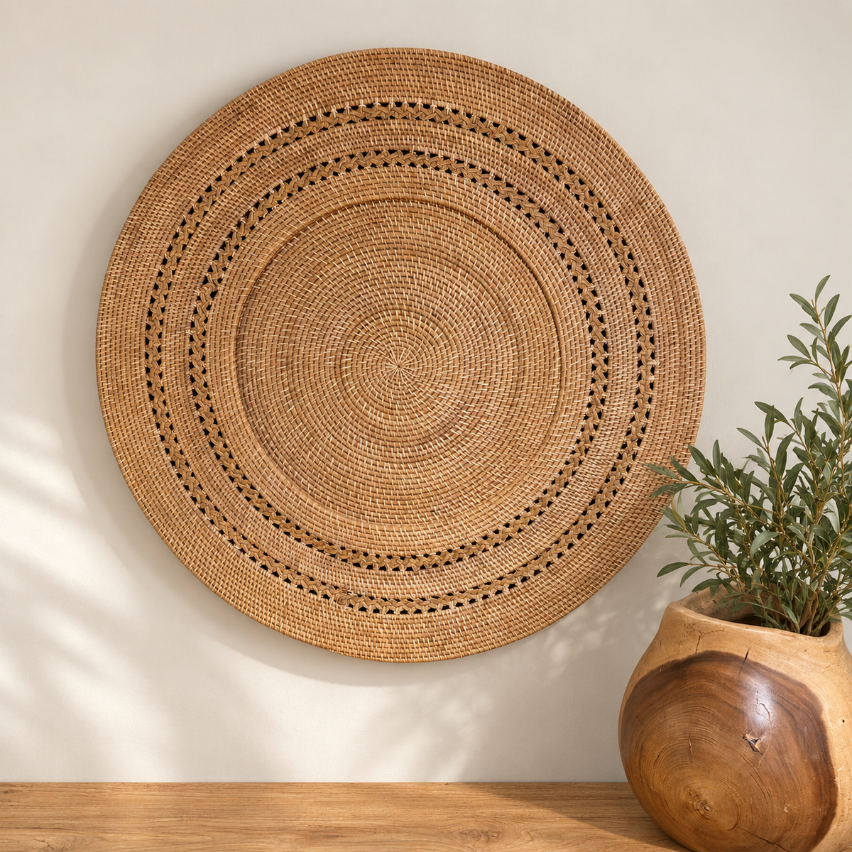 Rattan Wall Hanging - Woven Detail