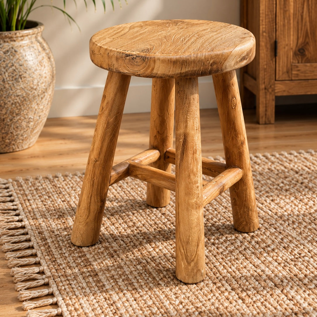 Reclaimed Teak Stool