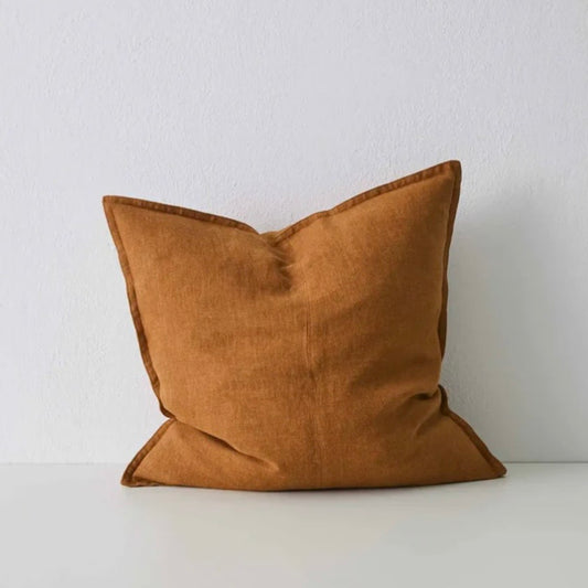 Como European Linen 60cm Cushion Cover & Feather Inner - colours available