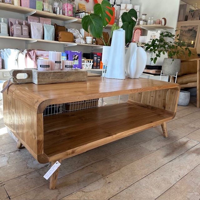 Teak Cubby Coffee Table