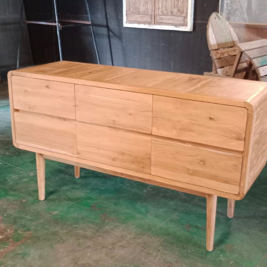 Teak 6 Drawer Cabinet
