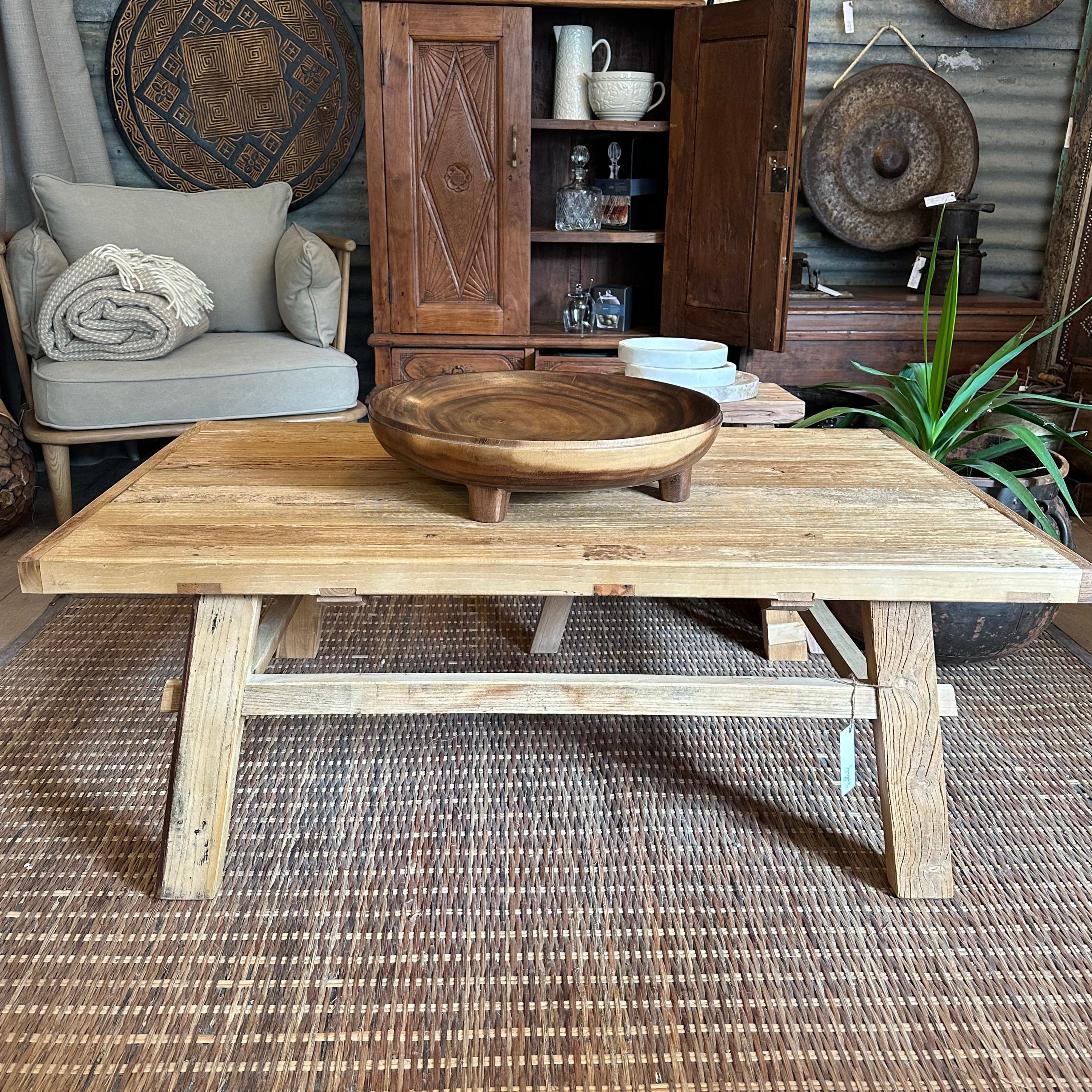 Reclaimed elm outlet coffee table