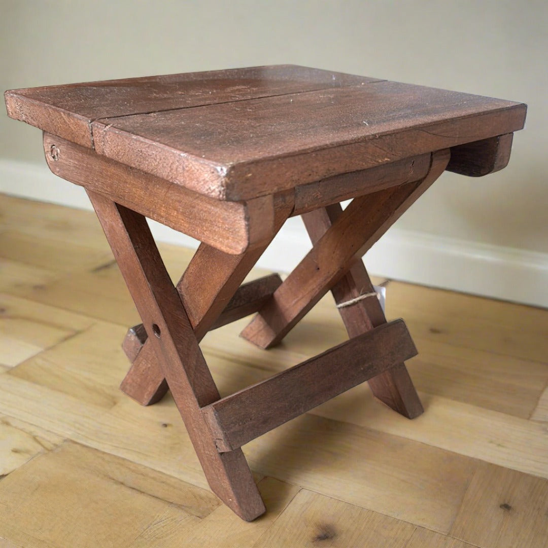 Mini Reclaimed Folding Stool