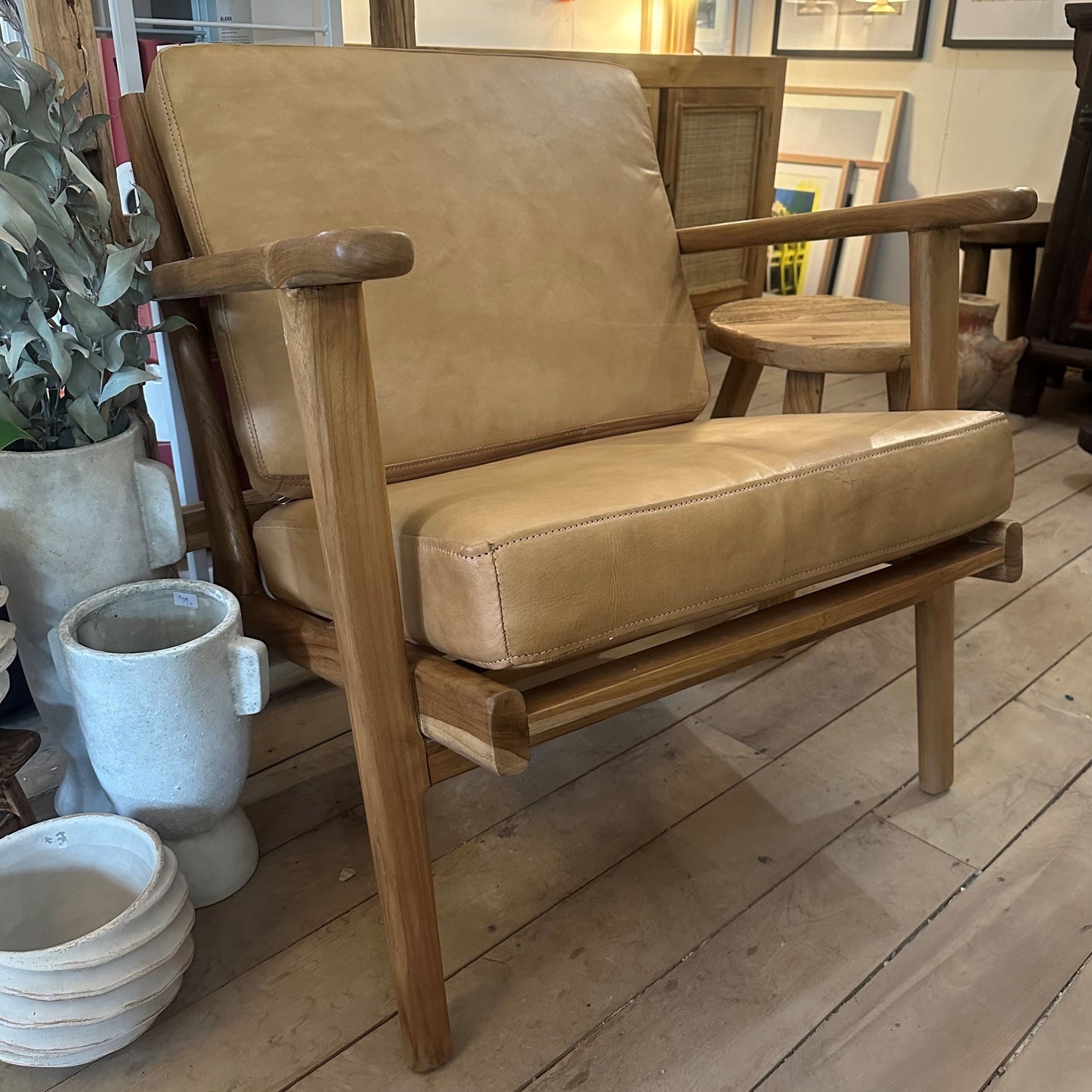 Havana Leather Armchair - Caramel