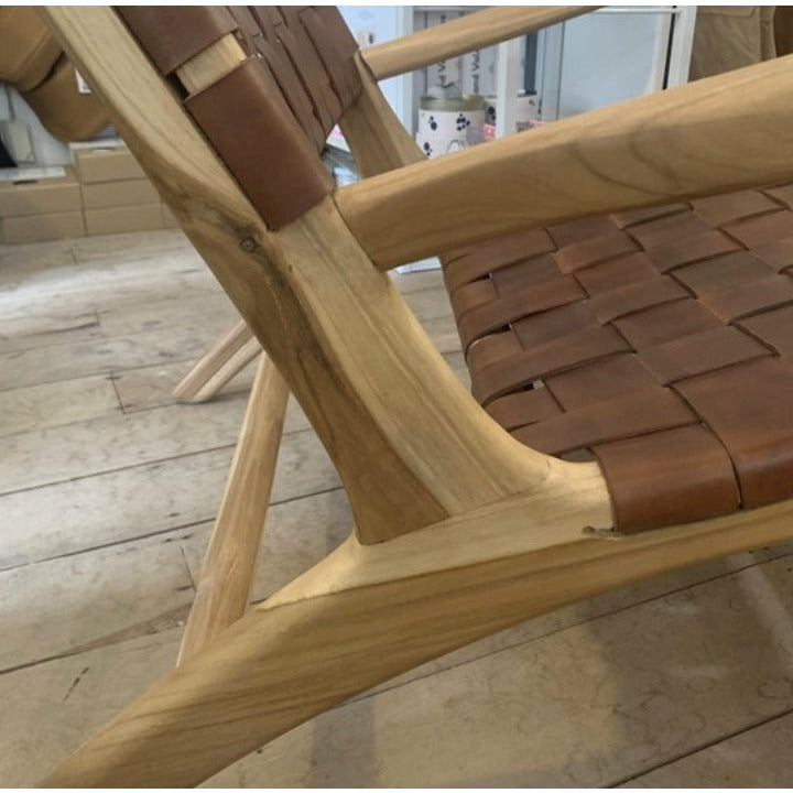 Cuban Woven Leather Armchair