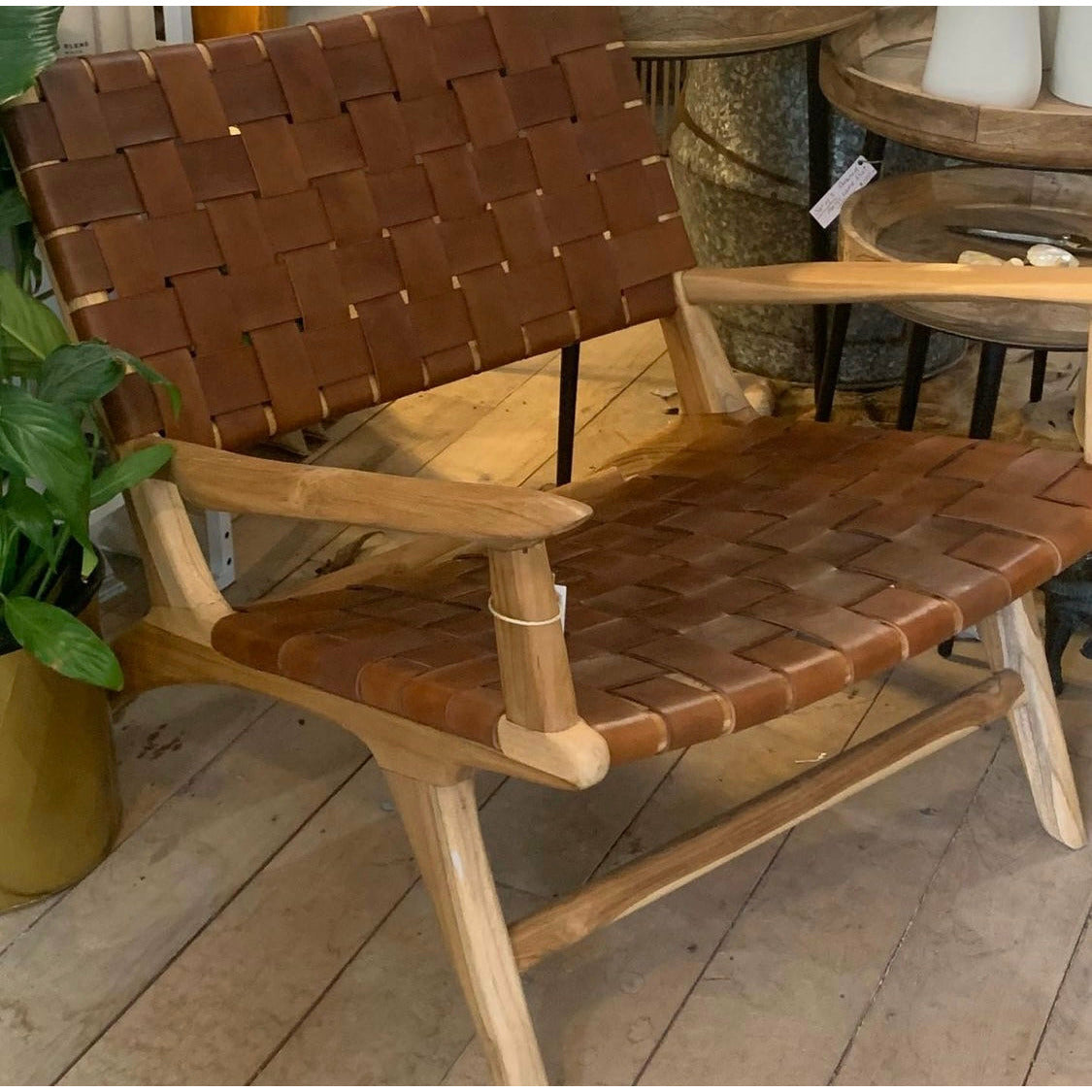 Cuban Woven Leather Armchair