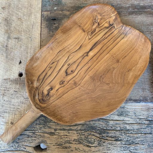 Pan Handle Teak Wood Platter