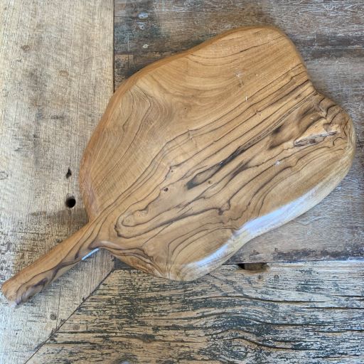 Pan Handle Teak Wood Platter