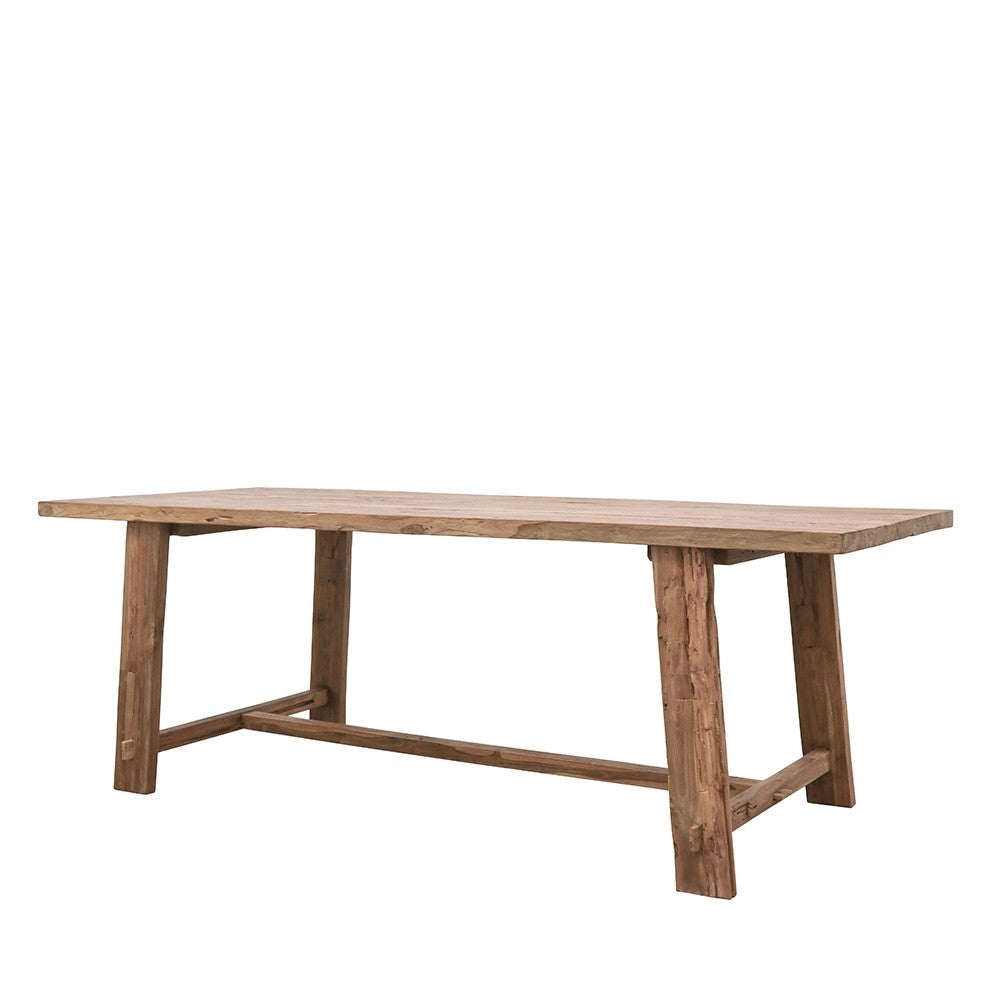 Porto Reclaimed Teak Indoor or Outdoor Dining Table 220cm