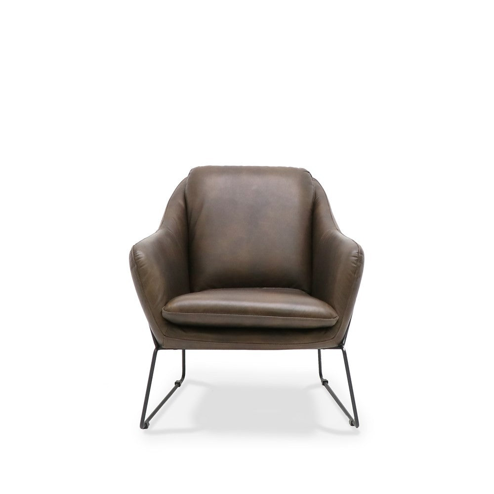 Workshop Leather Armchair - tan / brown / black