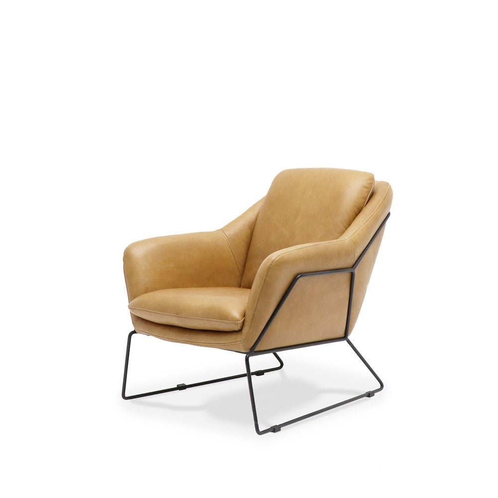 Workshop Leather Armchair - tan / brown / black