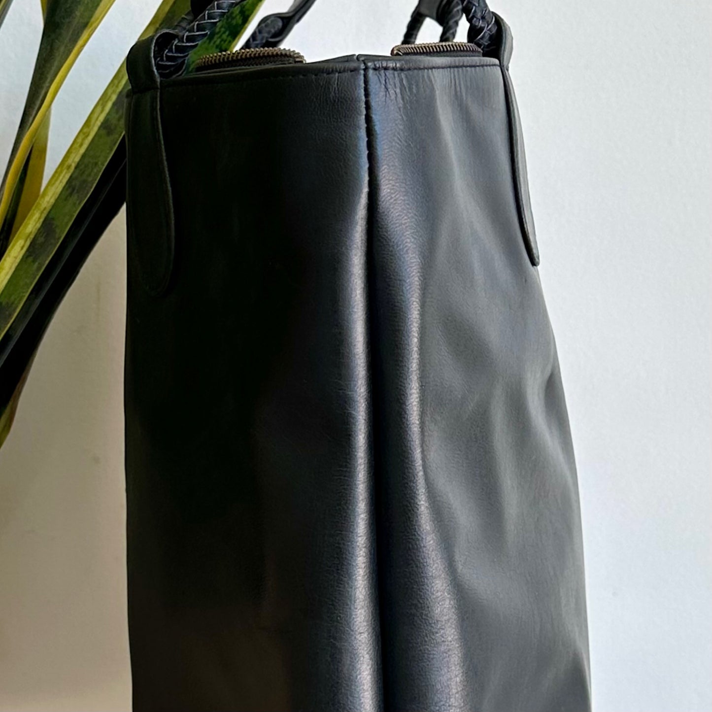Lady Luck Black Leather Tote