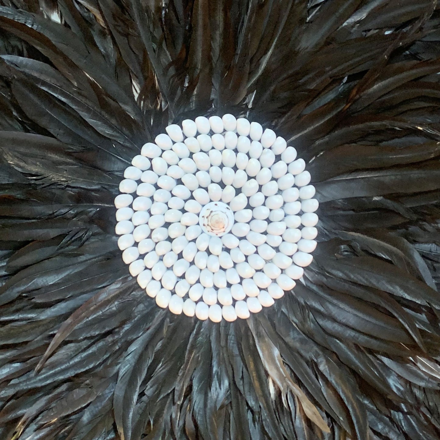 Feather Wall Hanging - 90cm white no shell