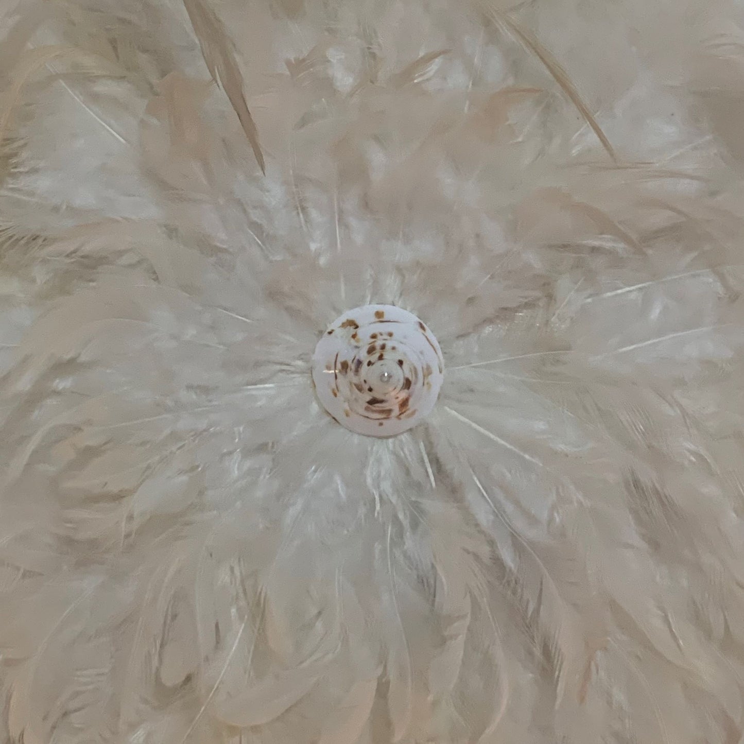 Feather Wall Hanging - 90cm white no shell