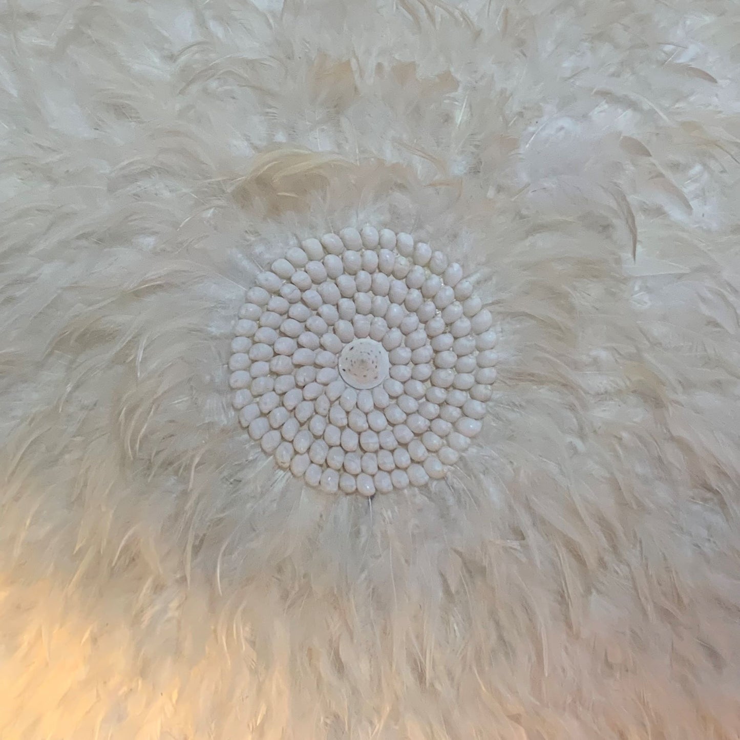 Feather Wall Hanging - 90cm white no shell