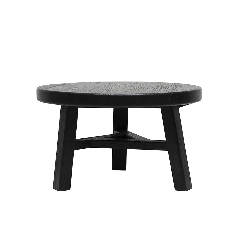 Elm Nesting Side Table (Low) - Black / Natural