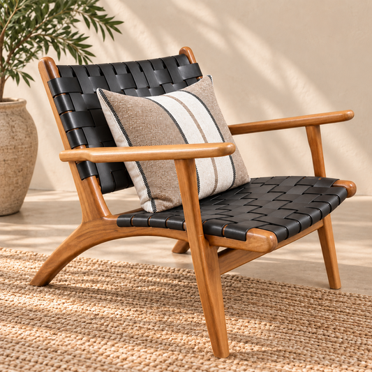 Cuban Woven Leather Armchair
