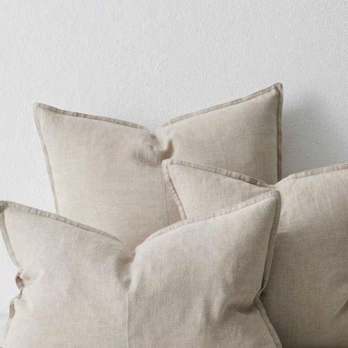 Como European Linen 60cm Cushion Cover & Feather Inner - colours available