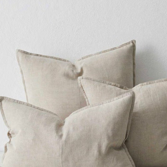 Como European Linen 60cm Cushion Cover & Feather Inner - colours available