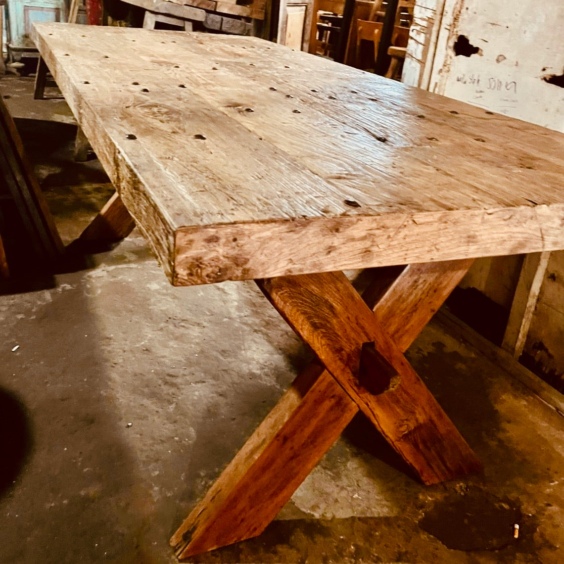 Reclaimed Solid Teak Dining Table 2.3m