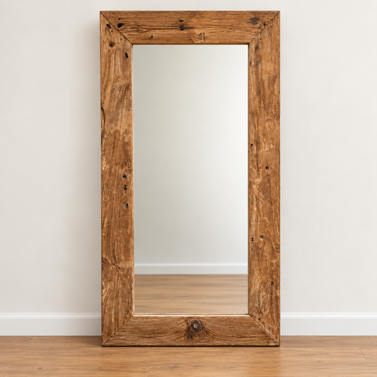 Reclaimed Timber Mirror - floor or wall - 1540x800