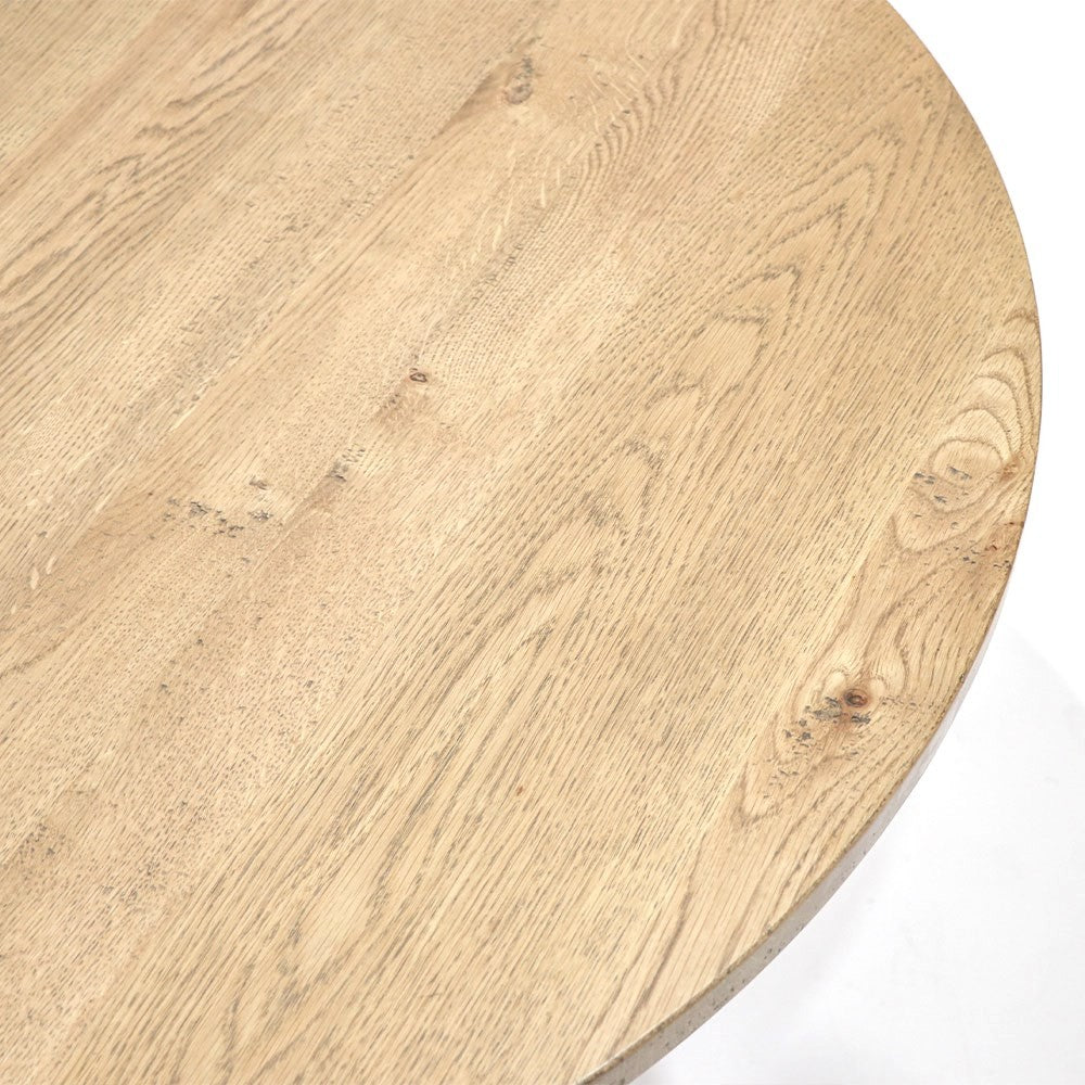 Vaasa Round Oak Dining Table - Natural 120cm/150cm