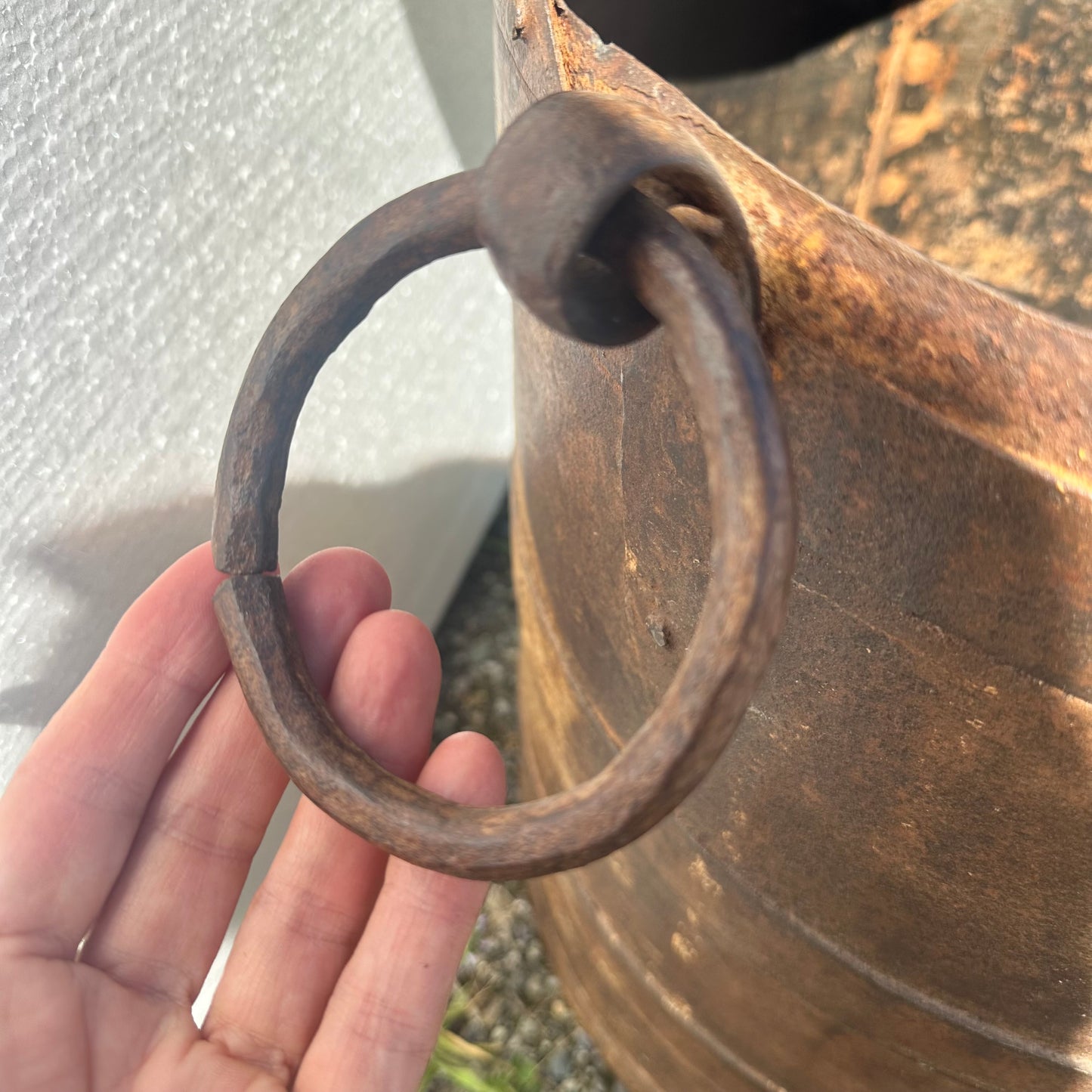 Vintage Indian Iron Grain Storage Drum