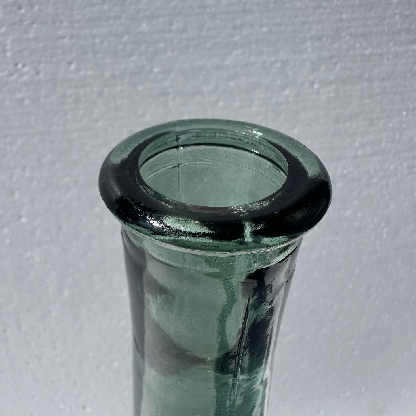 Green Glass Long Single Stem Vase