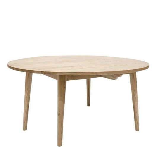 Vaasa Round Oak Dining Table - Natural 120cm/150cm