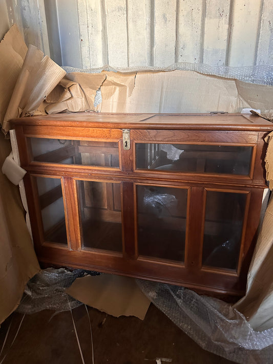 Unique Vintage Teak and Glass Chest