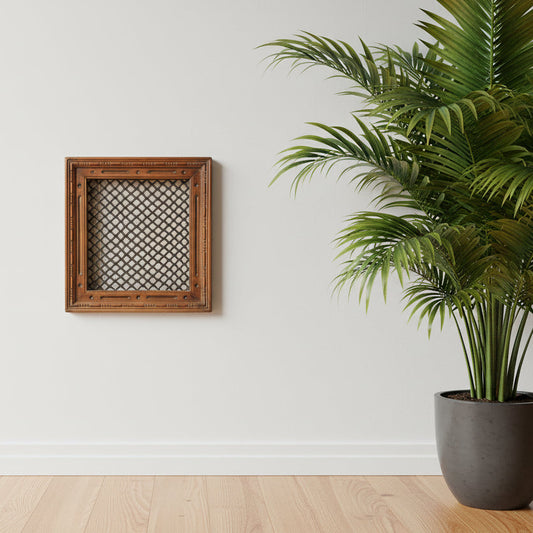 Vintage Timber & Iron Window Frame - Rajasthan