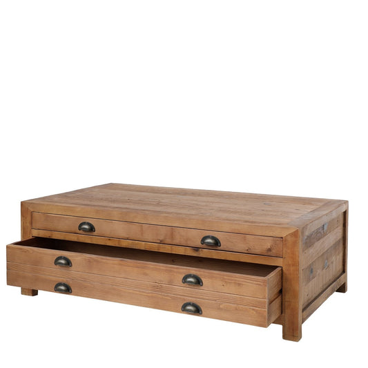 Printmaker Coffee Table - 4 drawer