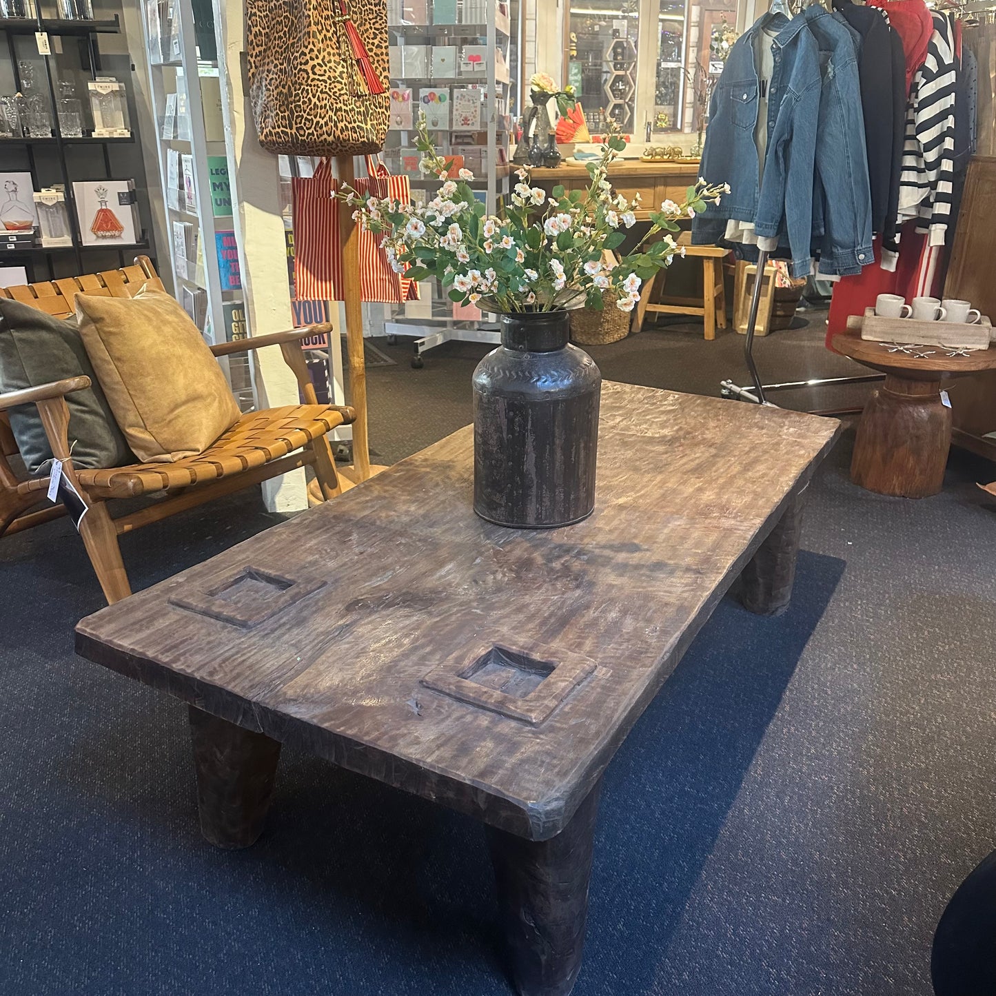 Vintage Teak Slab Coffee Table