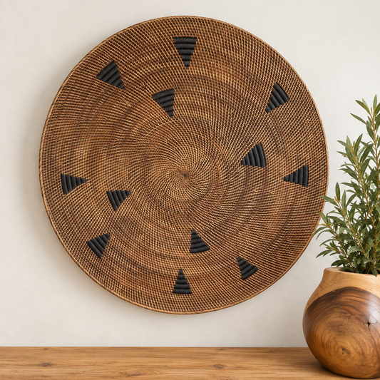 Rattan Wall Hanging - Vintage Brown
