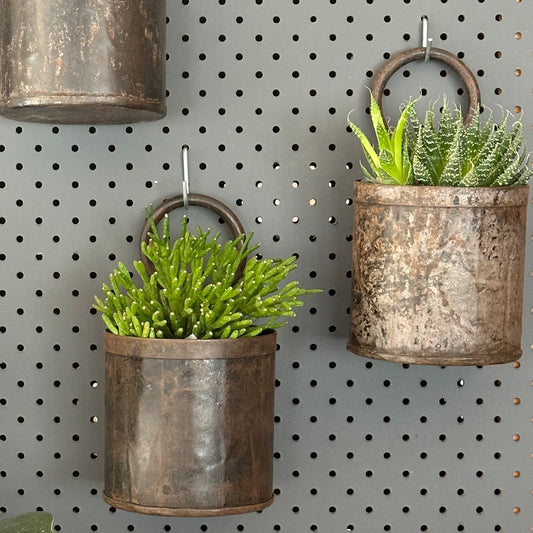 Hanging Reclaimed Iron Herb Pot