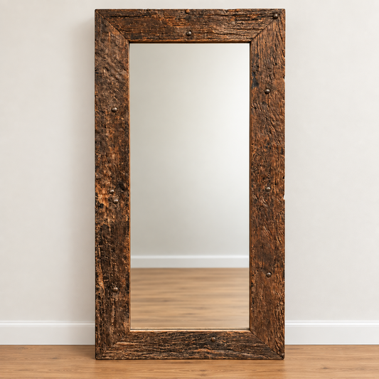 Reclaimed Timber Mirror - floor or wall - 1540x700