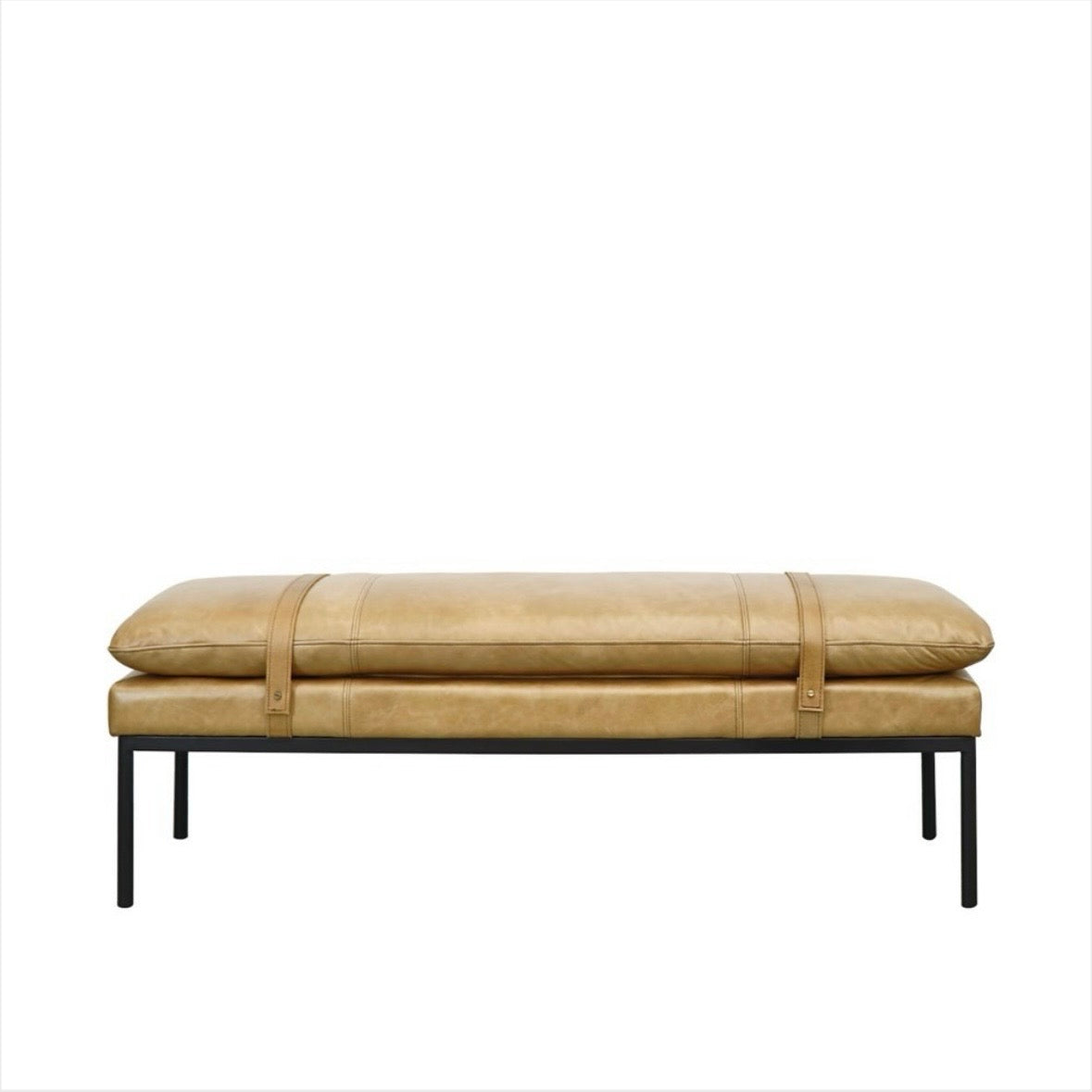 Baxter Leather Bench Seat - Tan