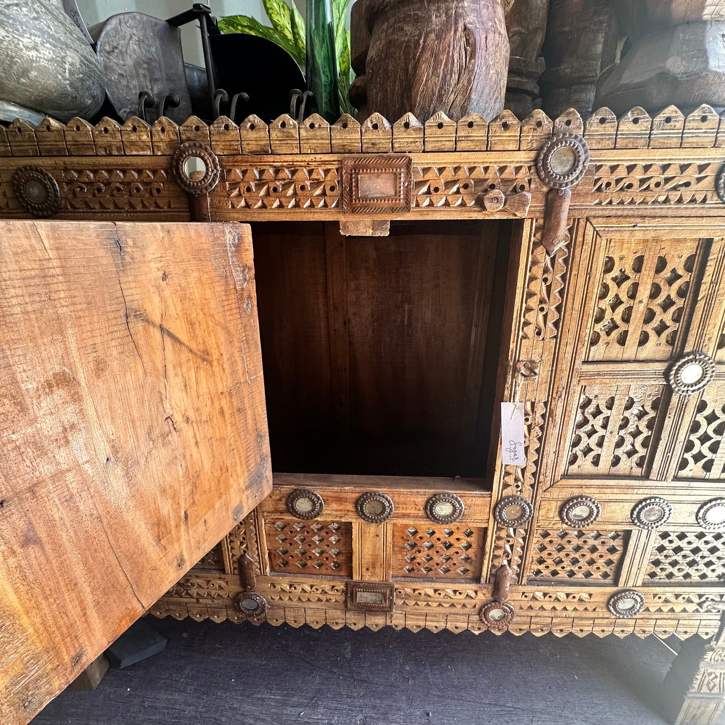 Antique Ornate Cabinet - Cubby Door